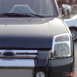 Ford Transit Connect Headlight Cover - Omac - Gloss Silver 2 Pcs - Chrome - '10-'13 Ford Transit Connect Headlight Cover - Omac - Gloss Silver 2 Pcs - Chrome - '10-'13